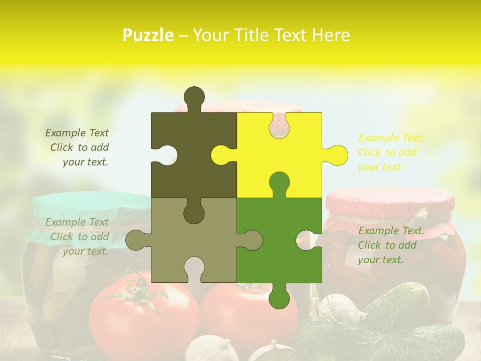 Macro Vegetable Pickled PowerPoint Template