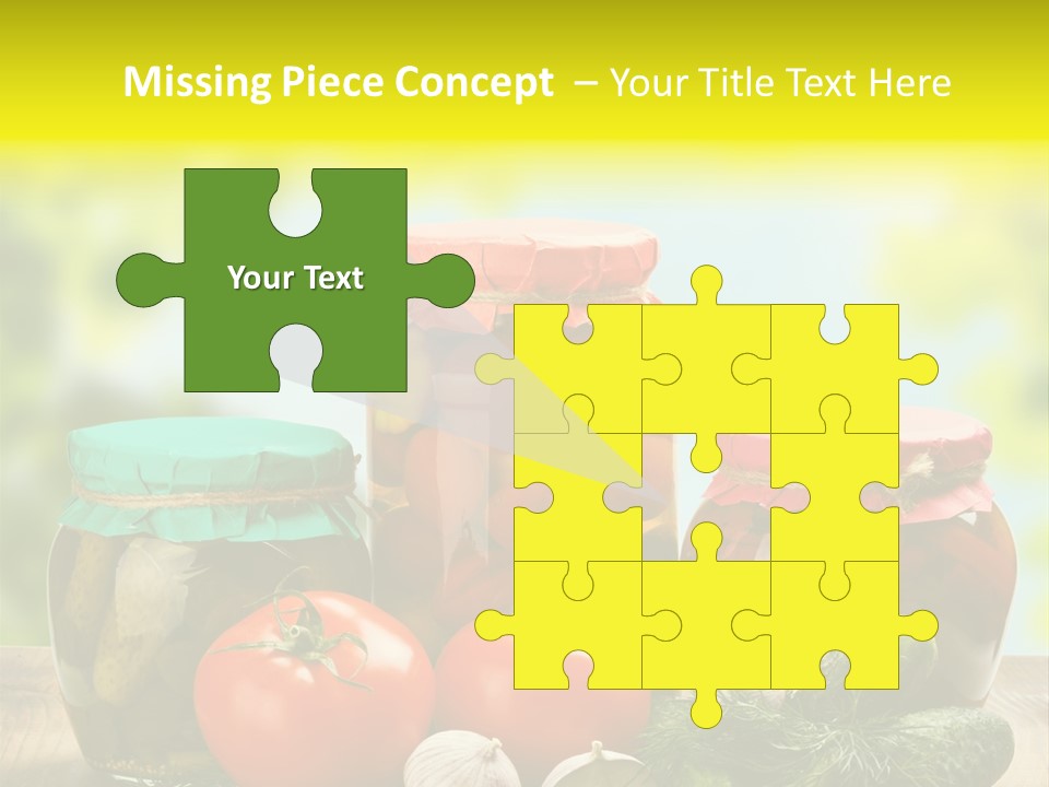 Macro Vegetable Pickled PowerPoint Template