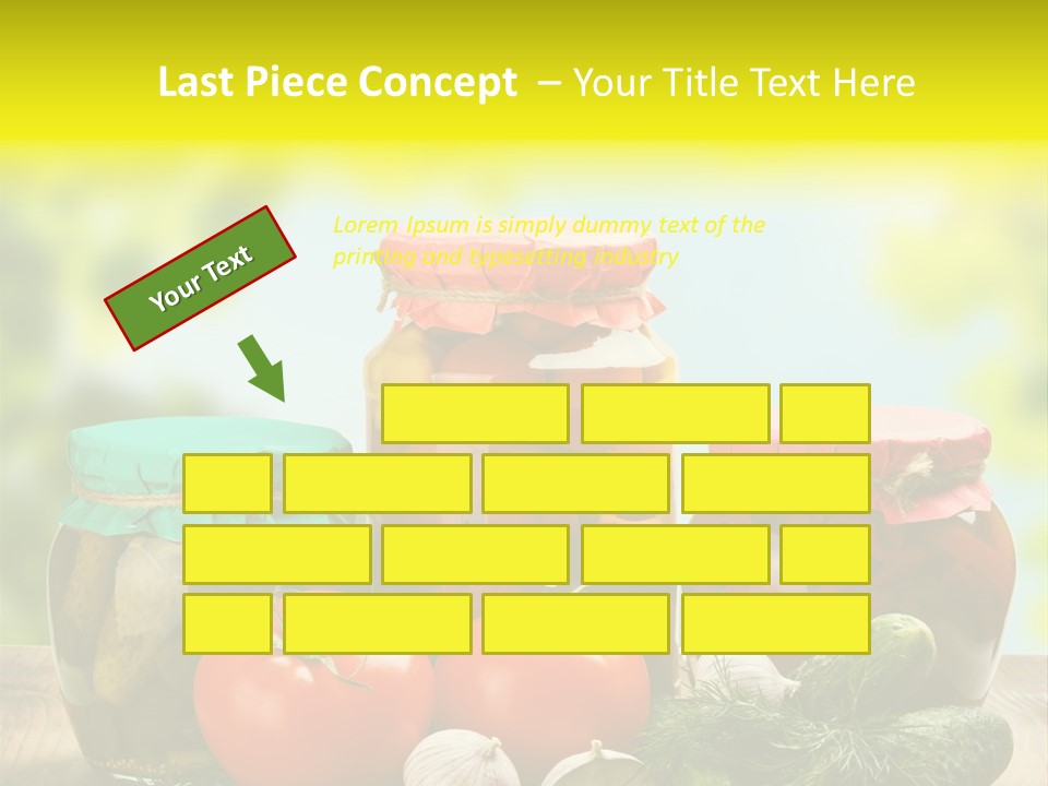 Macro Vegetable Pickled PowerPoint Template