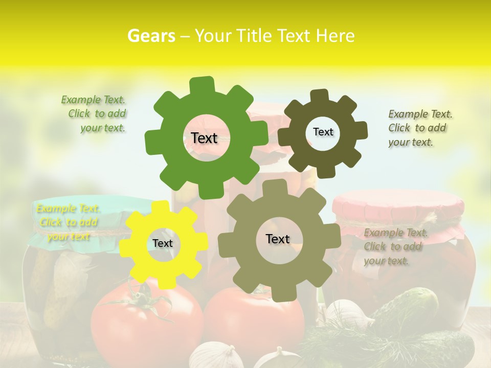 Macro Vegetable Pickled PowerPoint Template