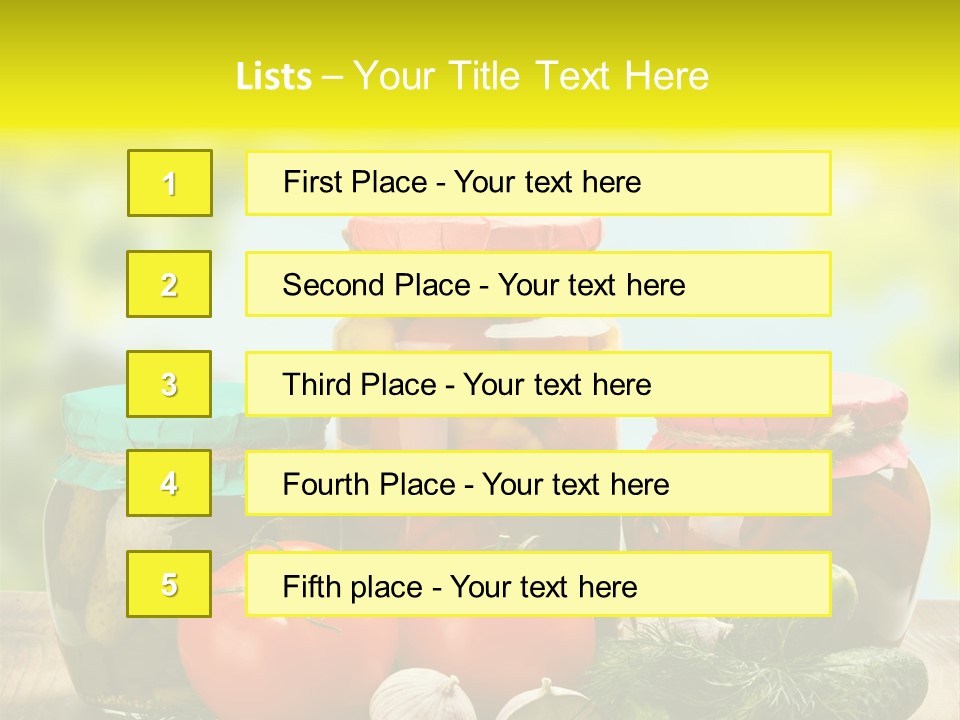 Macro Vegetable Pickled PowerPoint Template