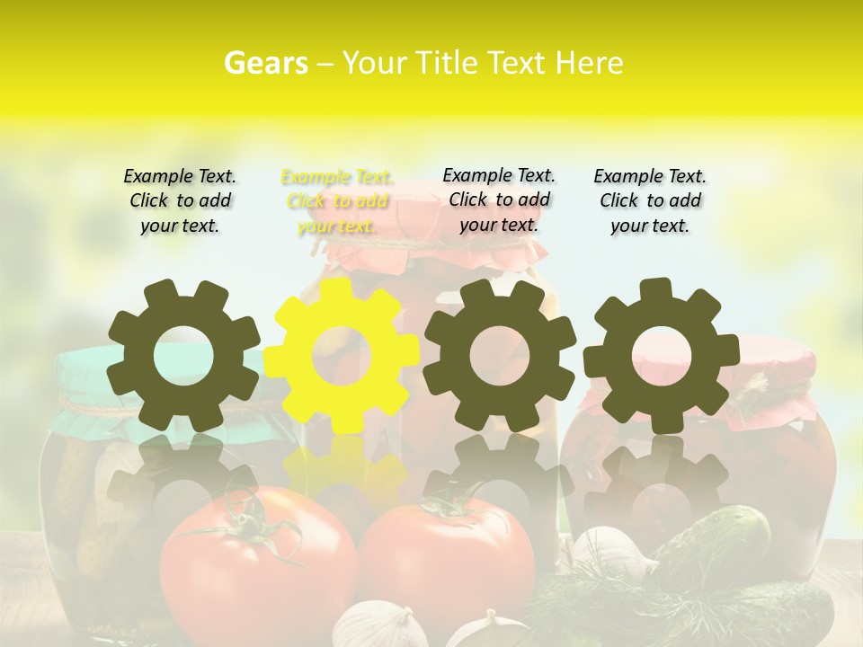 Macro Vegetable Pickled PowerPoint Template