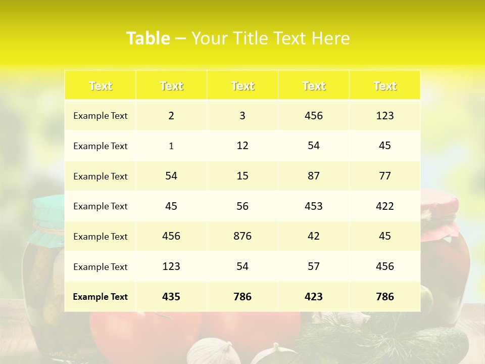 Macro Vegetable Pickled PowerPoint Template