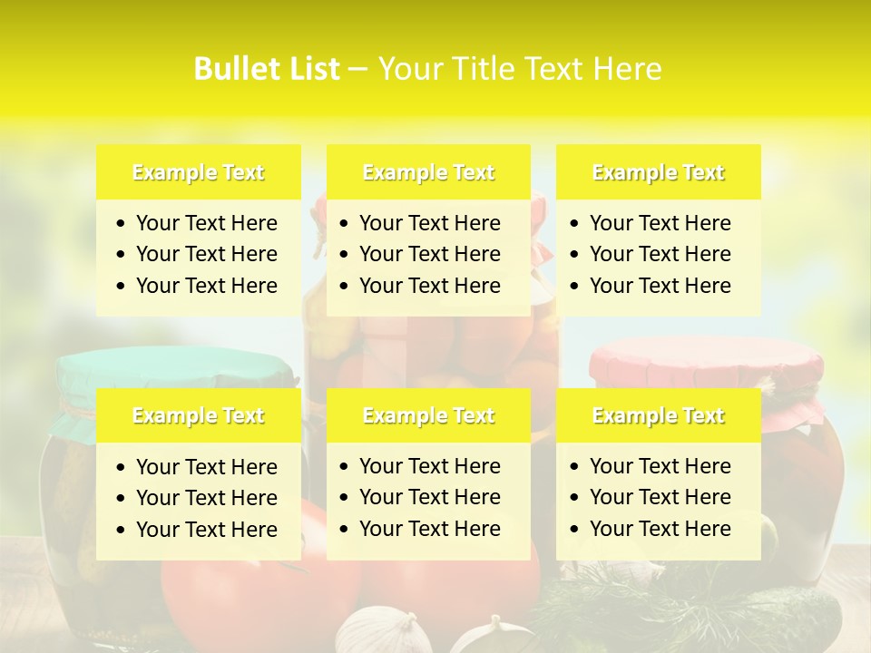 Macro Vegetable Pickled PowerPoint Template