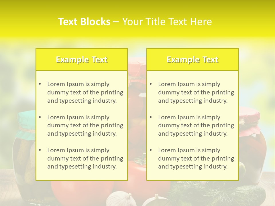 Macro Vegetable Pickled PowerPoint Template