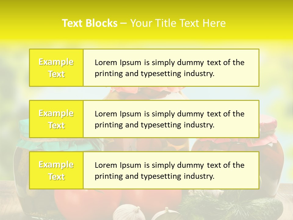 Macro Vegetable Pickled PowerPoint Template