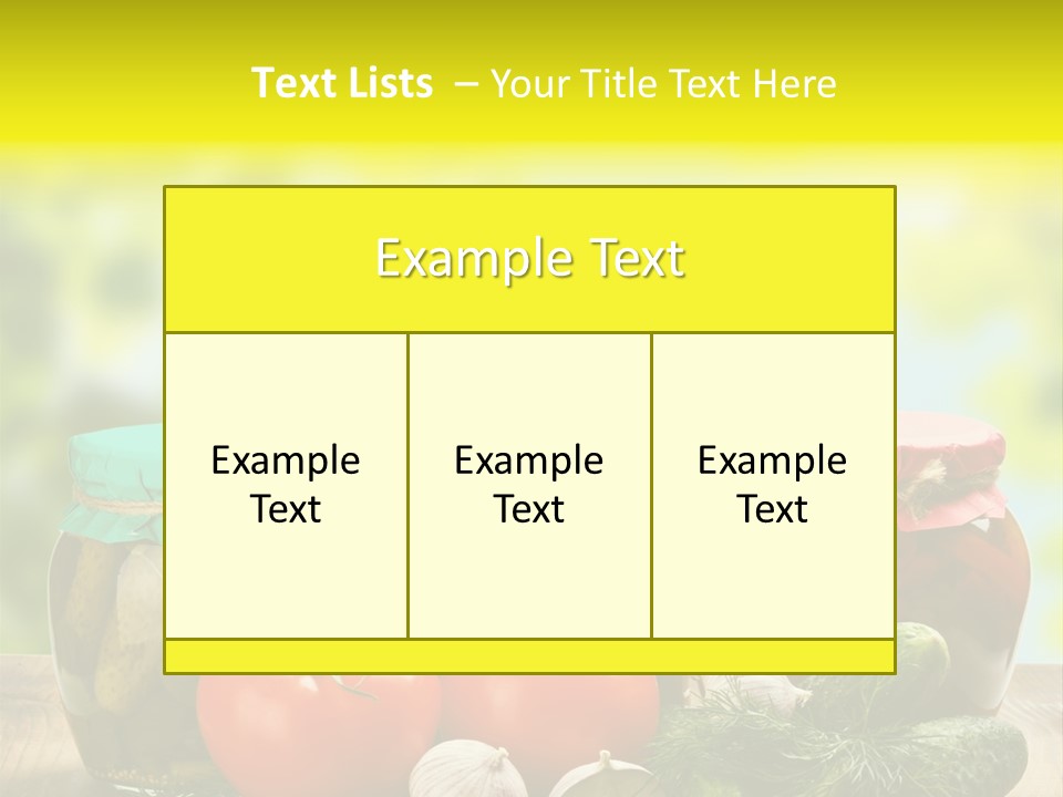 Macro Vegetable Pickled PowerPoint Template