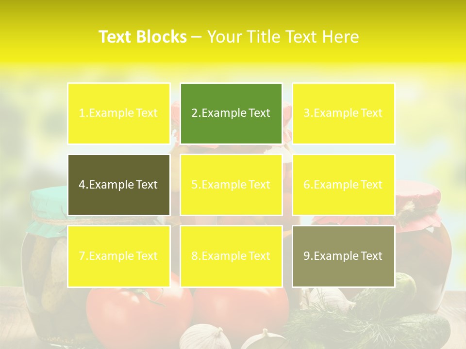 Macro Vegetable Pickled PowerPoint Template