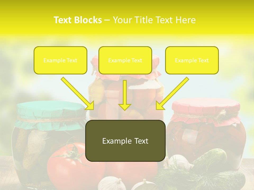 Macro Vegetable Pickled PowerPoint Template