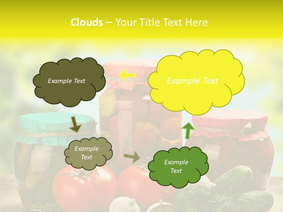 Macro Vegetable Pickled PowerPoint Template