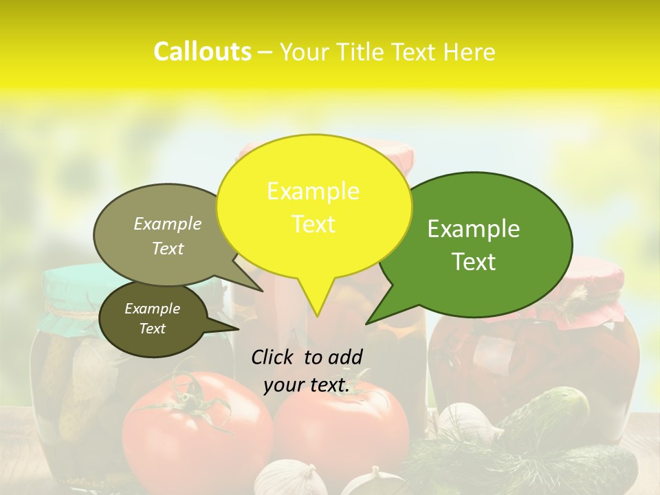 Macro Vegetable Pickled PowerPoint Template