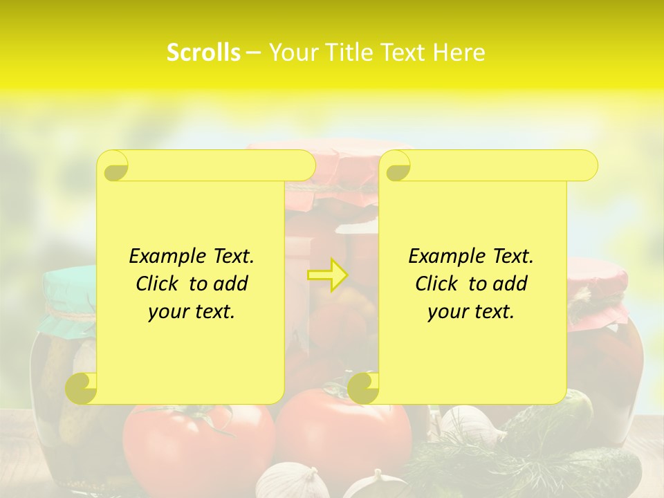 Macro Vegetable Pickled PowerPoint Template