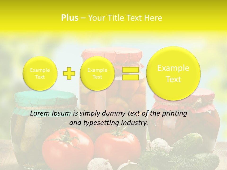 Macro Vegetable Pickled PowerPoint Template