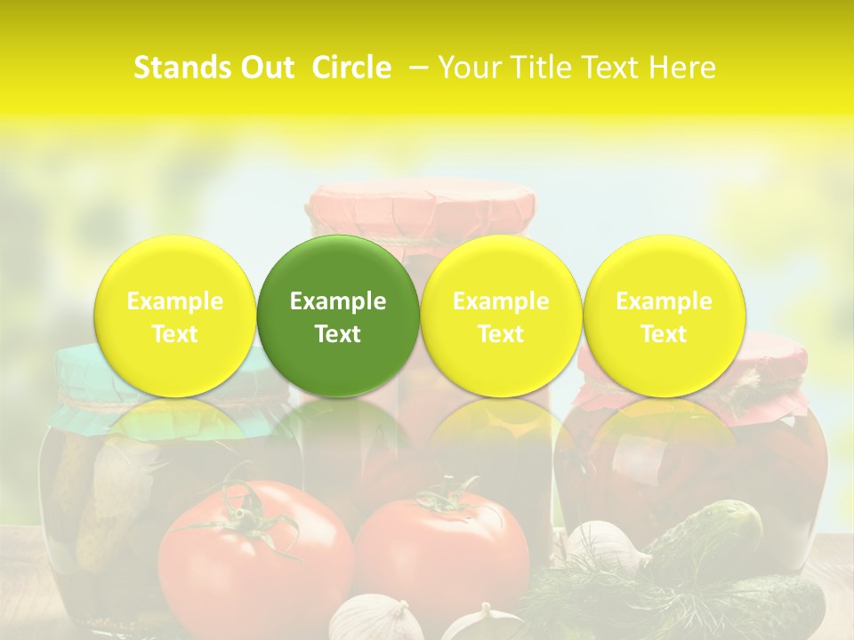 Macro Vegetable Pickled PowerPoint Template