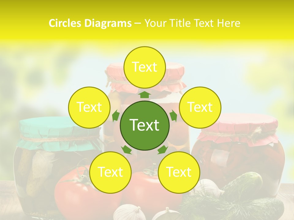 Macro Vegetable Pickled PowerPoint Template