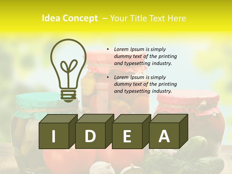 Macro Vegetable Pickled PowerPoint Template