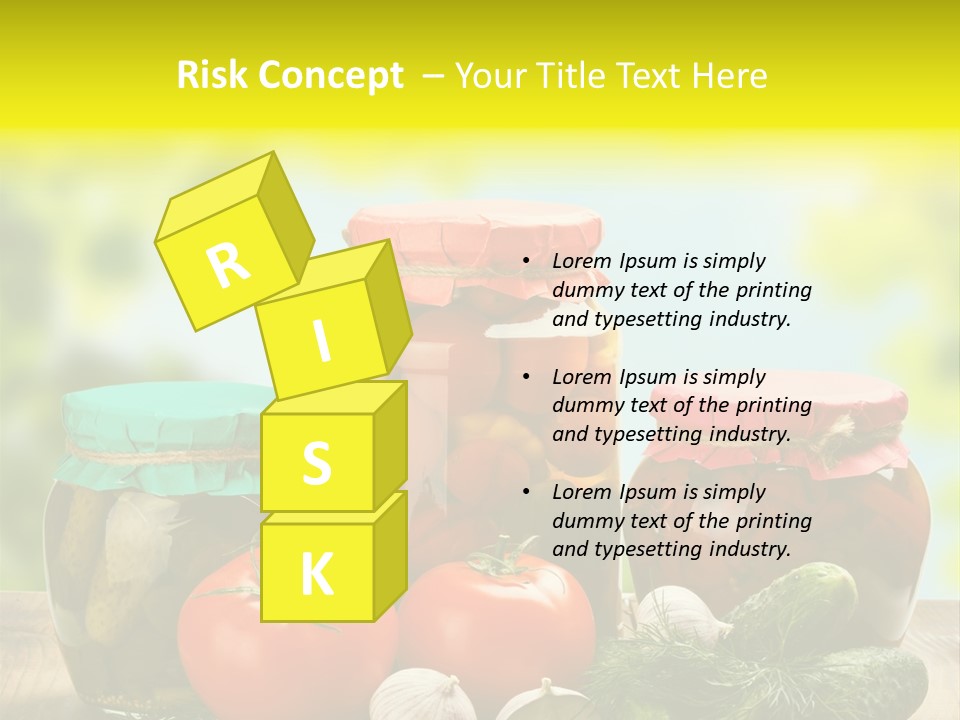 Macro Vegetable Pickled PowerPoint Template