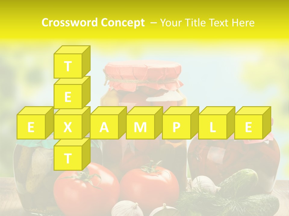 Macro Vegetable Pickled PowerPoint Template