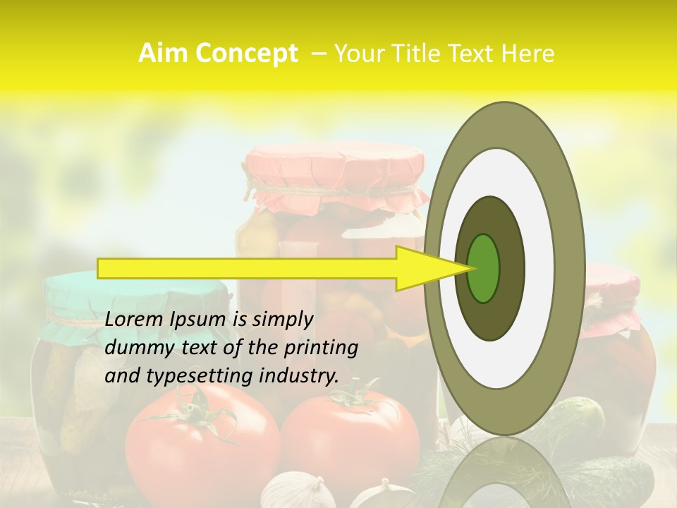 Macro Vegetable Pickled PowerPoint Template