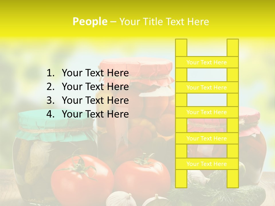 Macro Vegetable Pickled PowerPoint Template