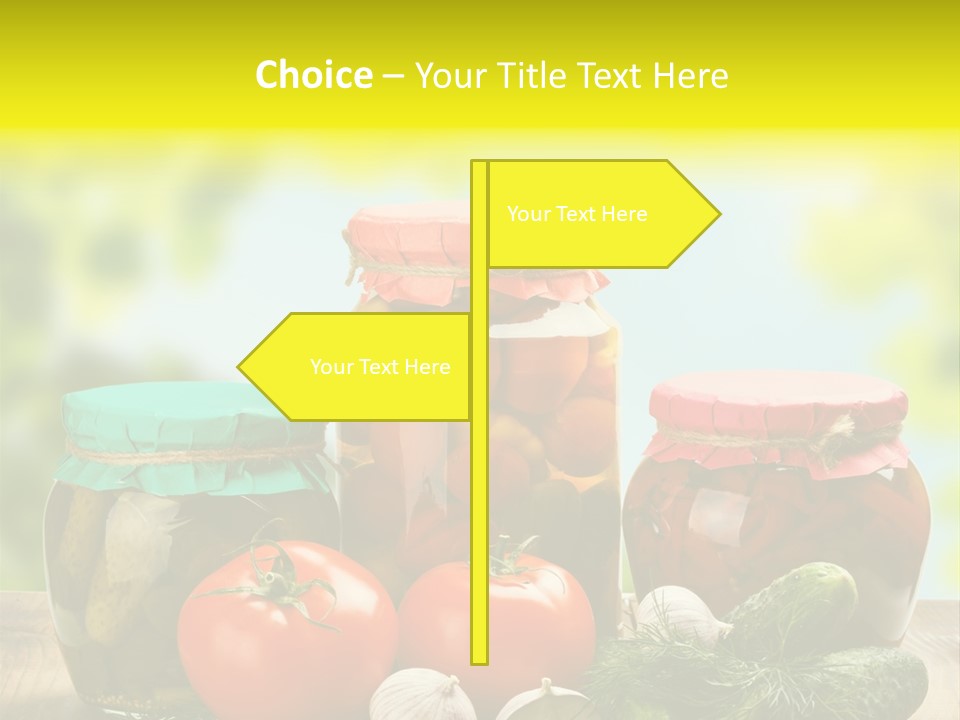 Macro Vegetable Pickled PowerPoint Template