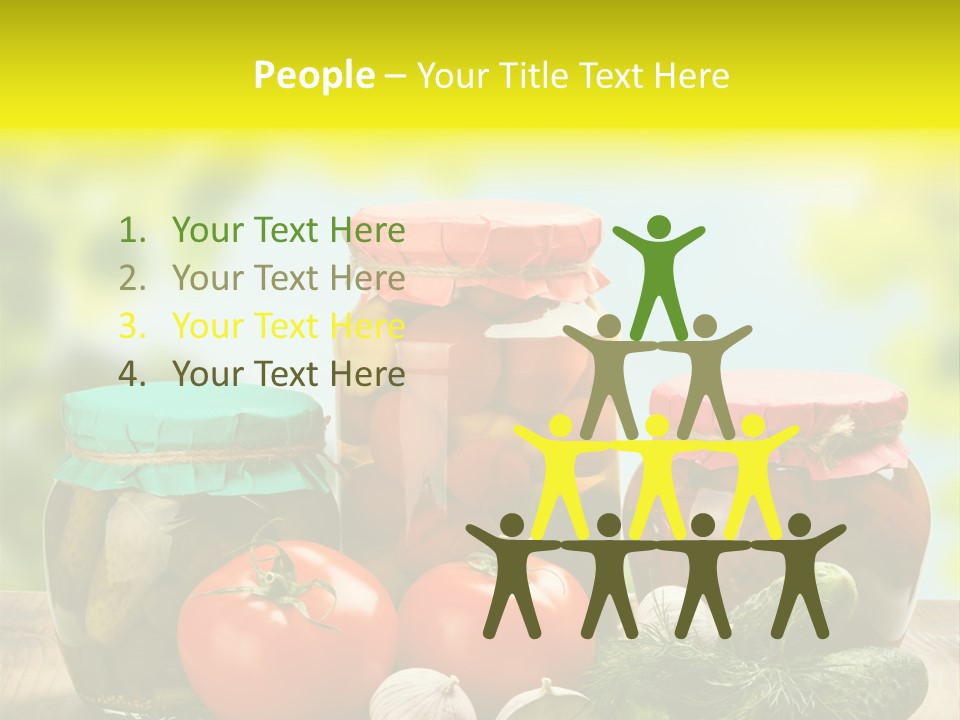 Macro Vegetable Pickled PowerPoint Template