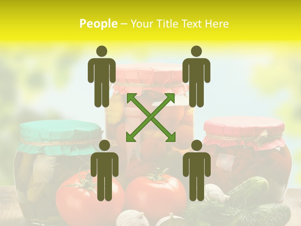 Macro Vegetable Pickled PowerPoint Template