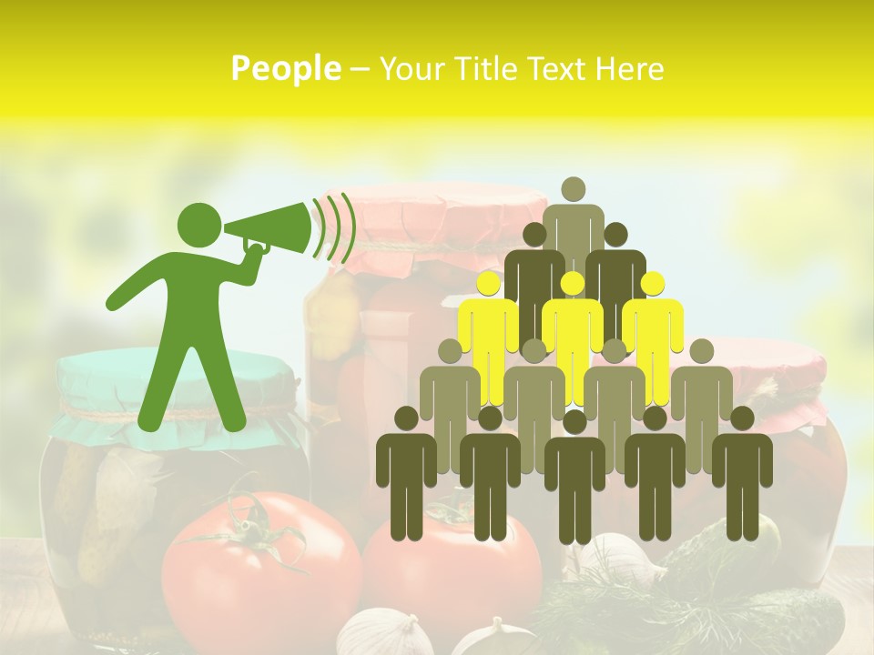 Macro Vegetable Pickled PowerPoint Template