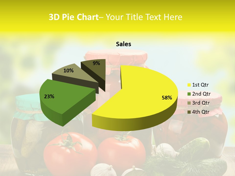 Macro Vegetable Pickled PowerPoint Template