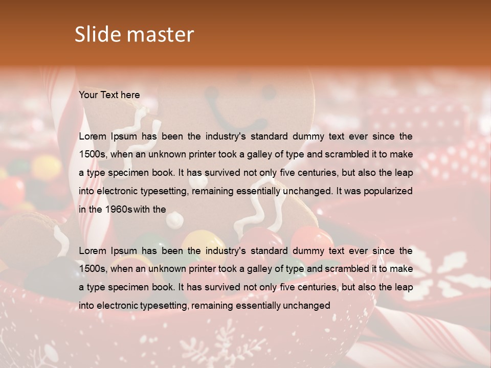 Xmas Stick Colorful PowerPoint Template