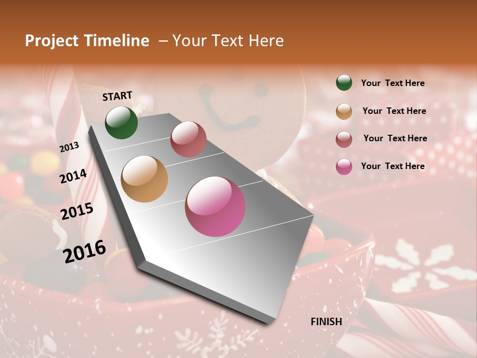 Xmas Stick Colorful PowerPoint Template