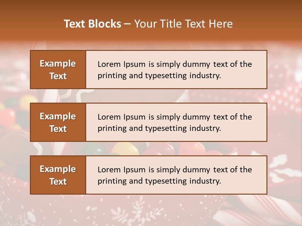Xmas Stick Colorful PowerPoint Template