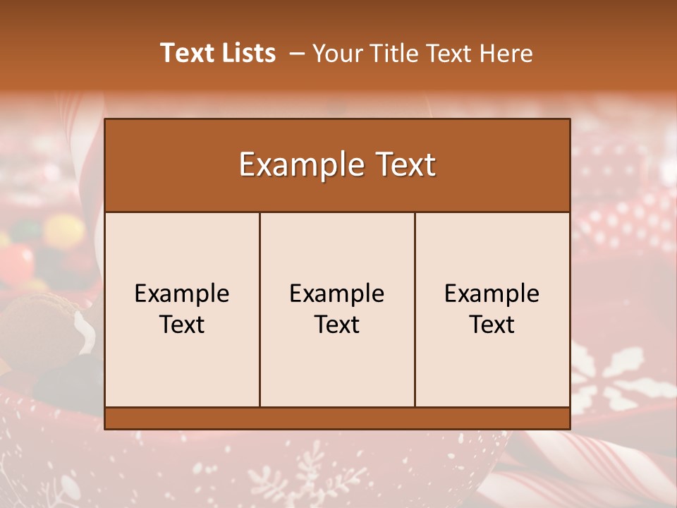 Xmas Stick Colorful PowerPoint Template
