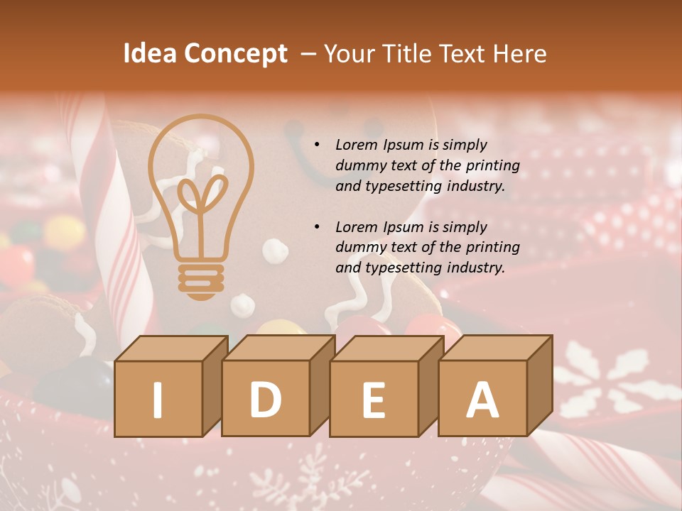 Xmas Stick Colorful PowerPoint Template