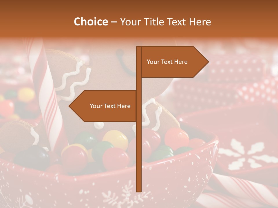 Xmas Stick Colorful PowerPoint Template