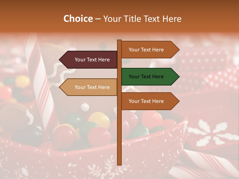 Xmas Stick Colorful PowerPoint Template