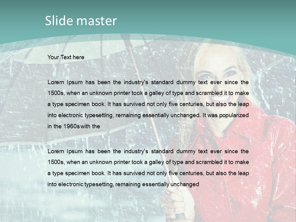 Leisure Look Rainy PowerPoint Template