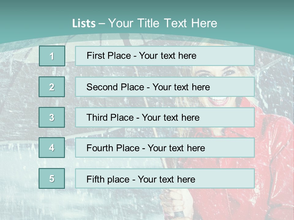 Leisure Look Rainy PowerPoint Template