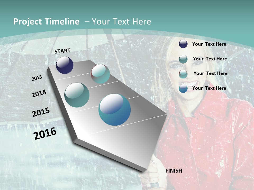 Leisure Look Rainy PowerPoint Template