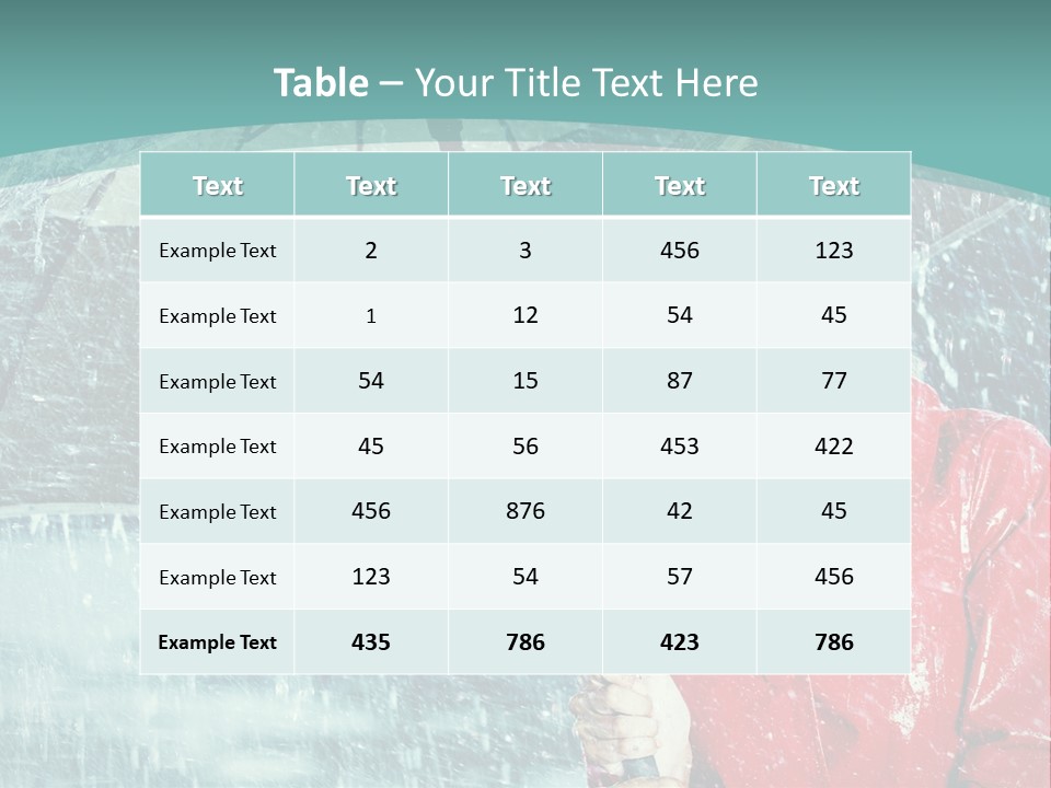 Leisure Look Rainy PowerPoint Template