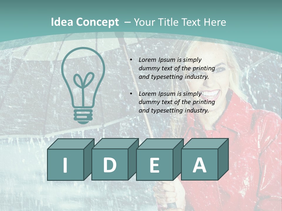 Leisure Look Rainy PowerPoint Template