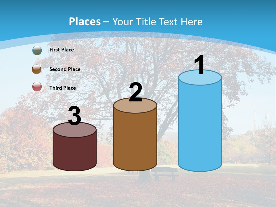 Leaf Blue Fall PowerPoint Template