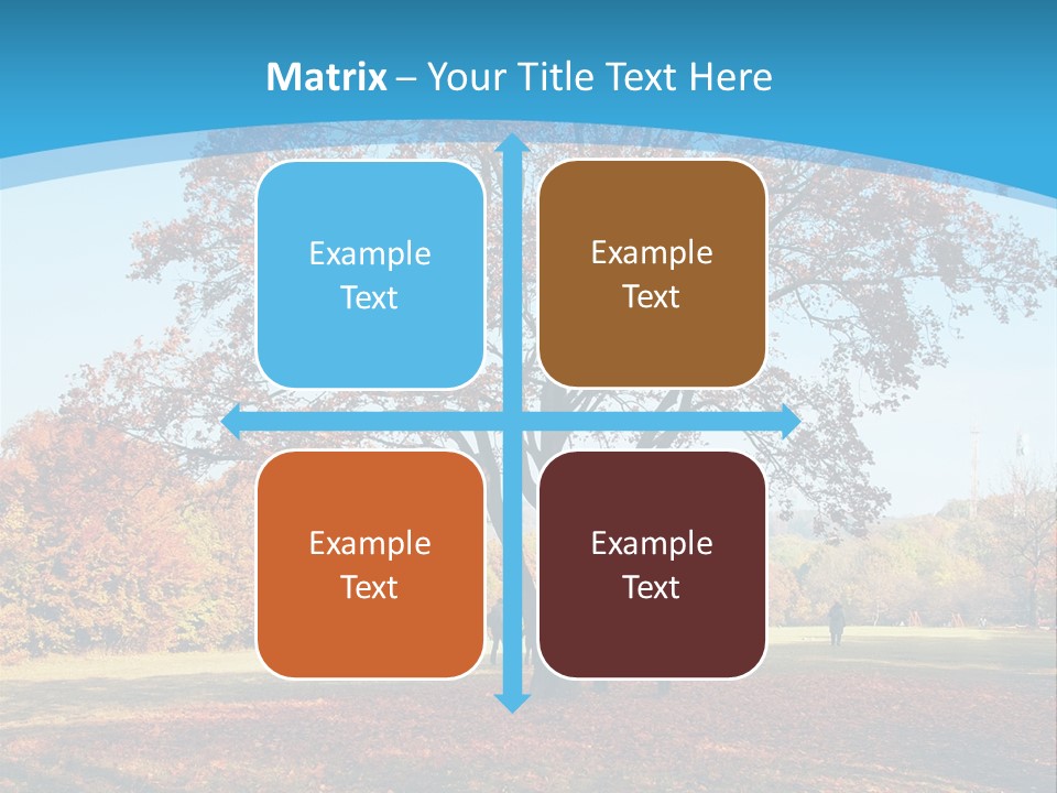 Leaf Blue Fall PowerPoint Template