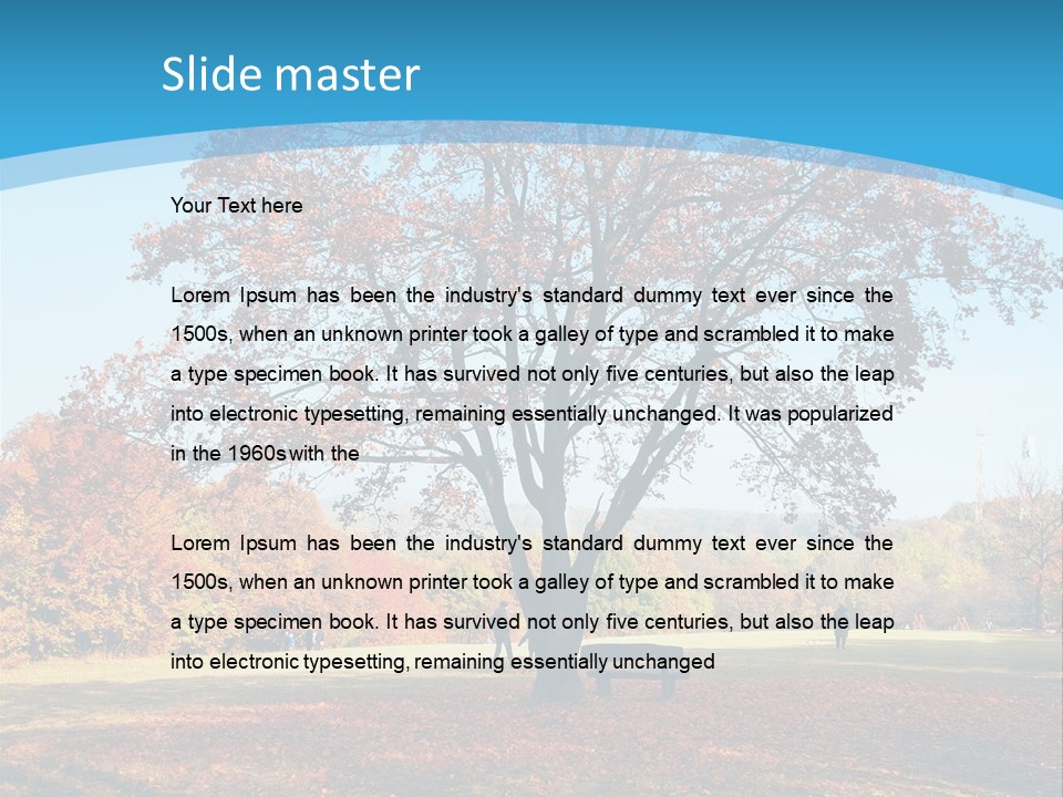 Leaf Blue Fall PowerPoint Template