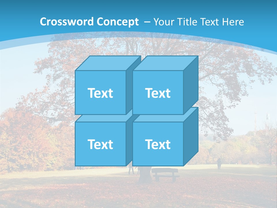 Leaf Blue Fall PowerPoint Template