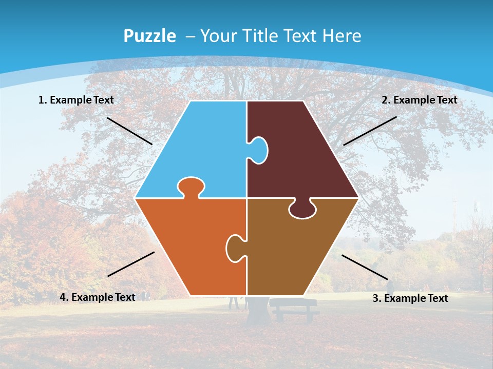 Leaf Blue Fall PowerPoint Template