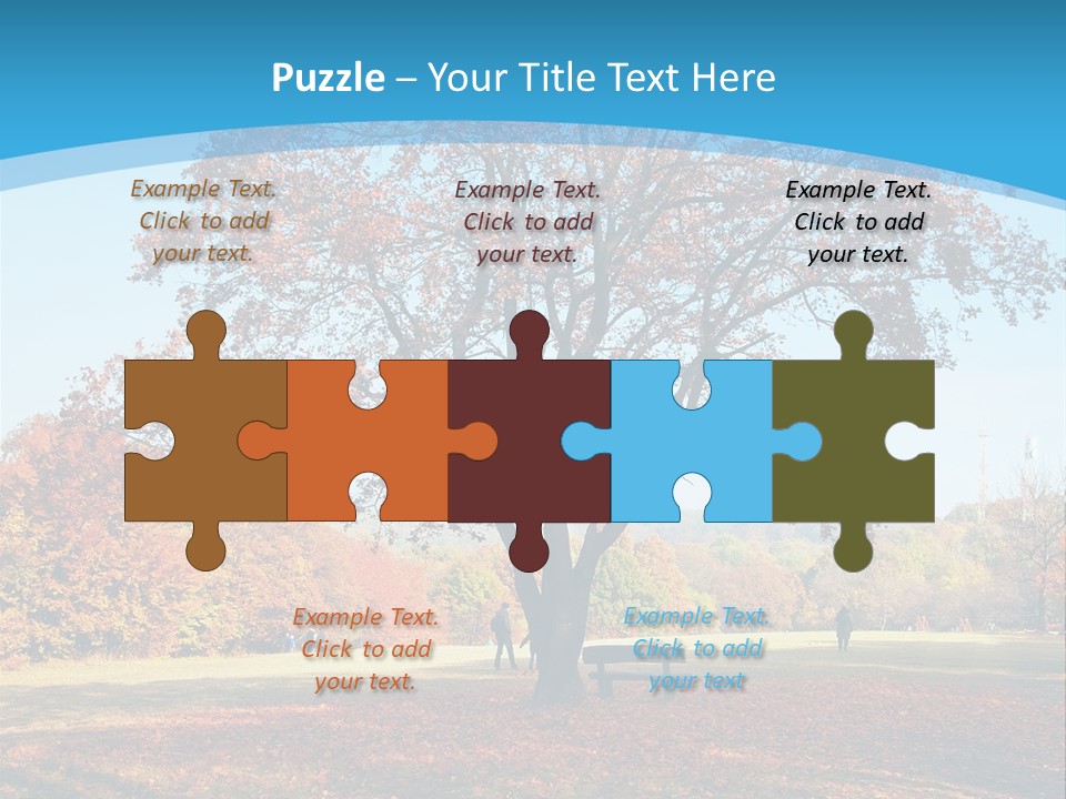 Leaf Blue Fall PowerPoint Template