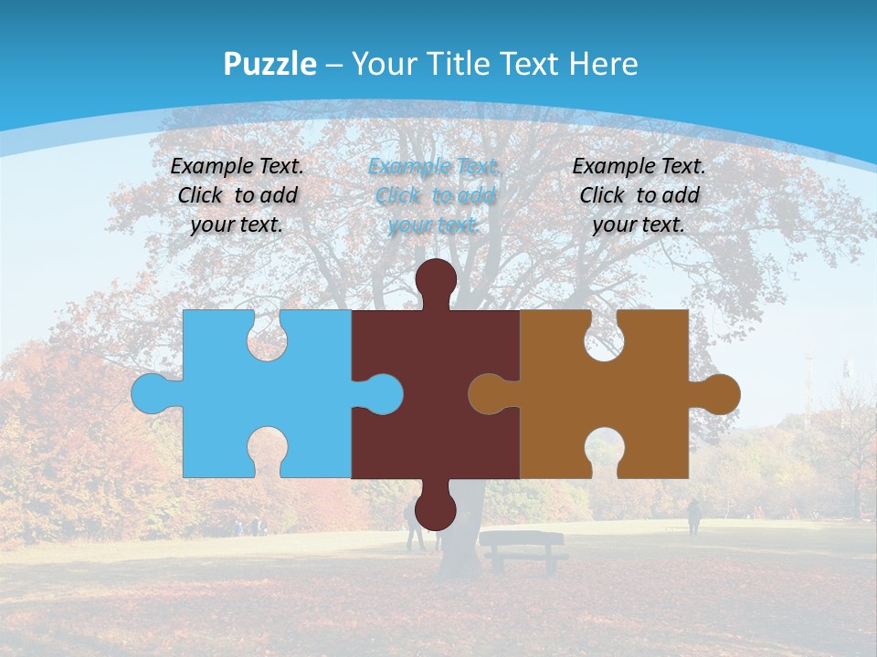 Leaf Blue Fall PowerPoint Template