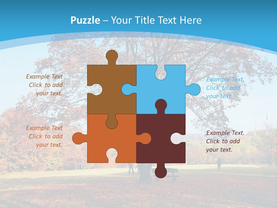Leaf Blue Fall PowerPoint Template