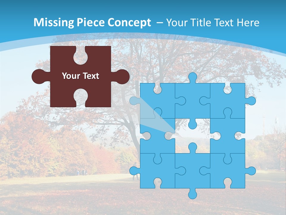 Leaf Blue Fall PowerPoint Template